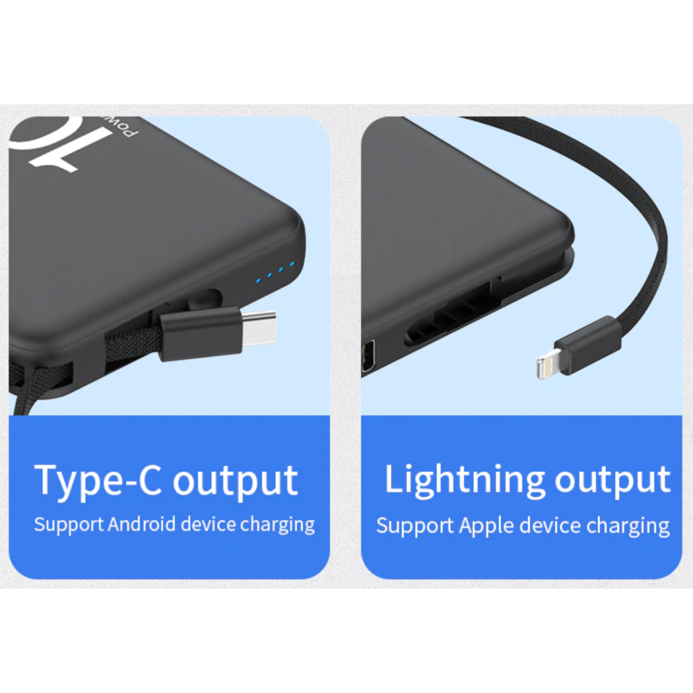 iPhone & Samsung Mini Fast Charging Battery Pack (10,000 mAH)