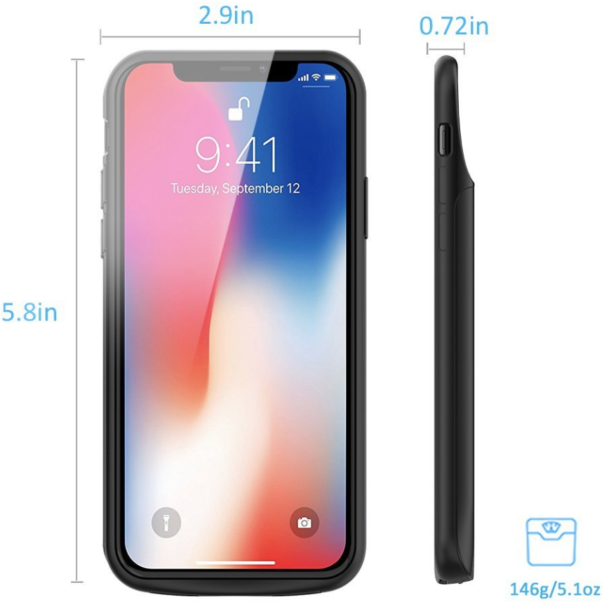 iPhone XS Battery Case (6000 mAh) - Plus Battery Cases