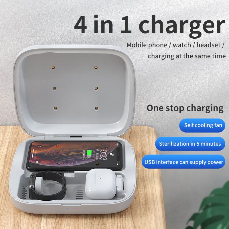 PlusProtect UV Sanitizing 4-in-1 Wireless Charging Box