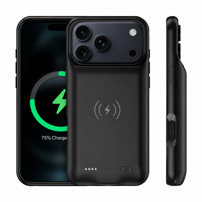 iPhone 18 Pro Max Wireless Charging MagSafe Battery Case (8500 mAh)