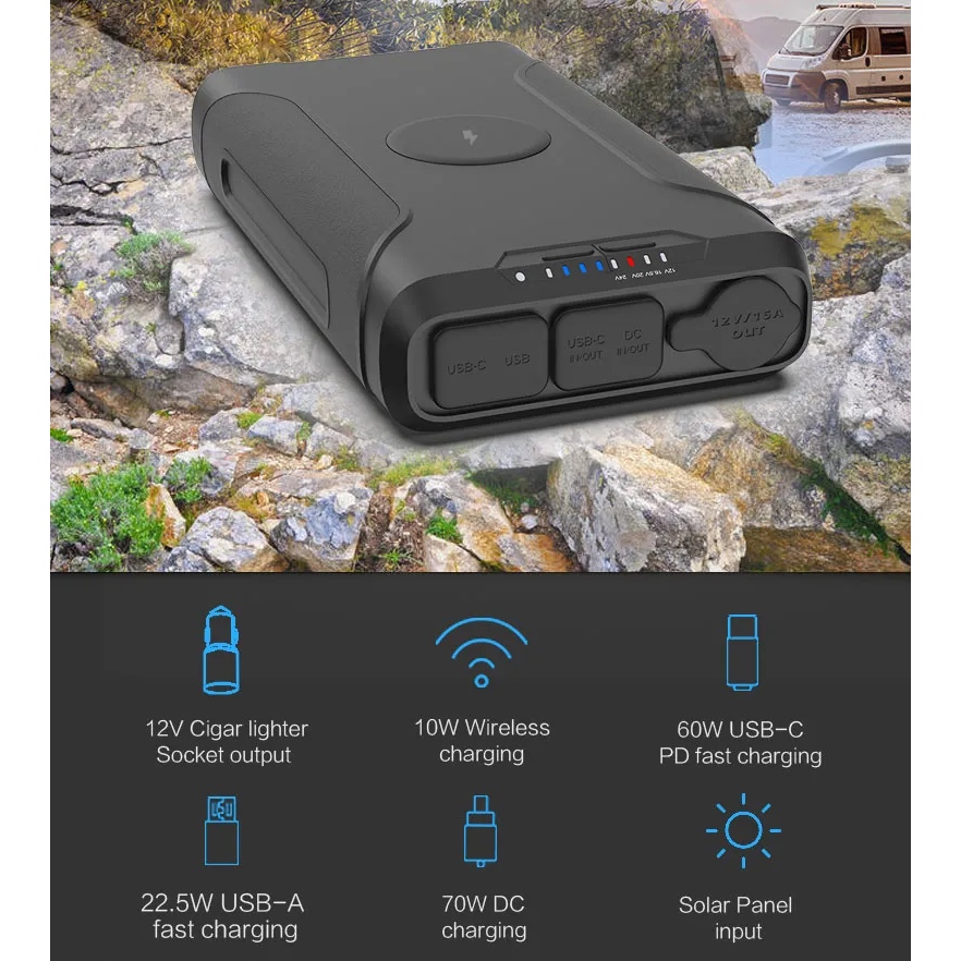 PlusPower Portable Waterproof Power Bank (72,000 mAH) - OHM Cases