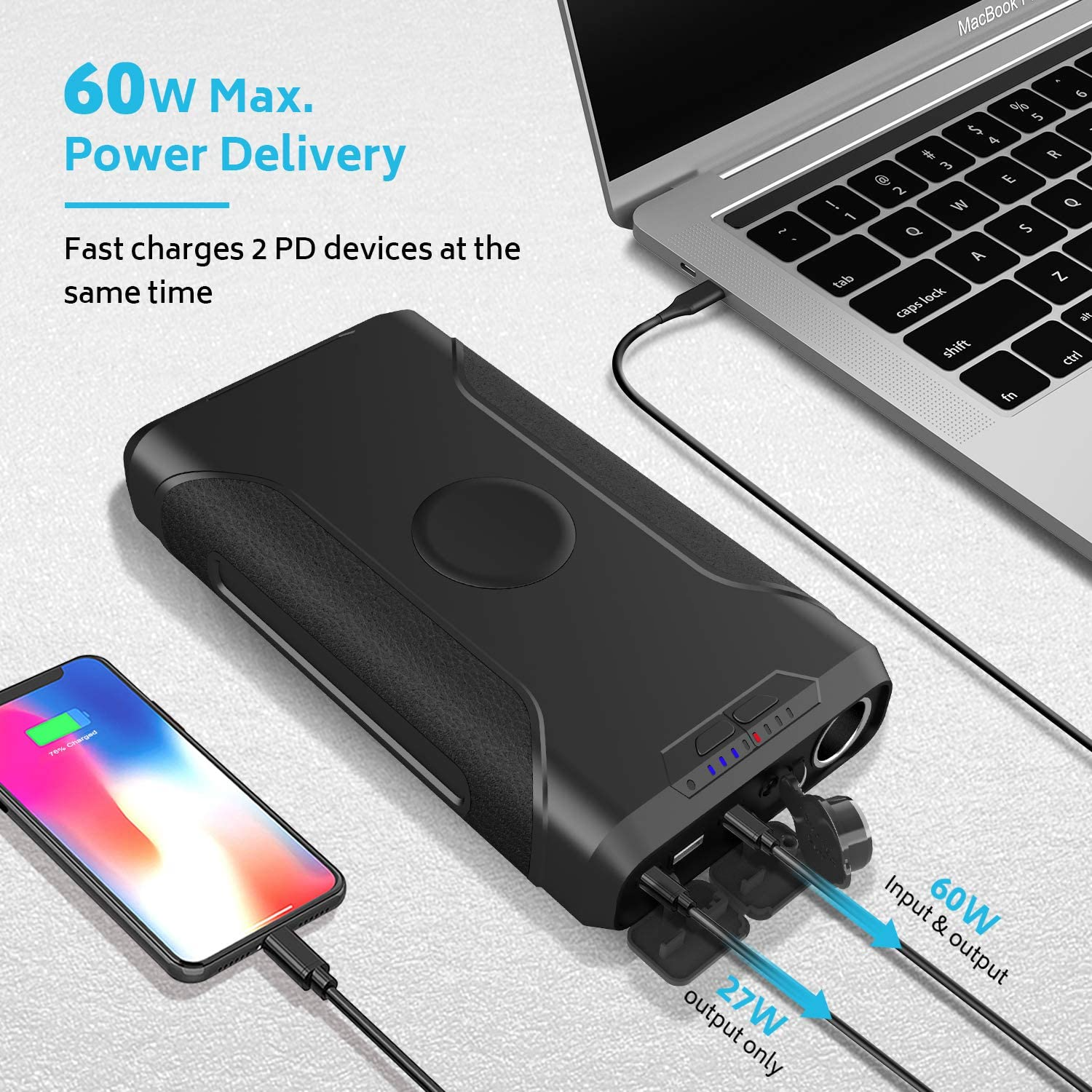 PlusPower Portable Waterproof Power Bank (72,000 mAH) - OHM Cases