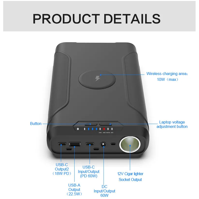 PlusPower Portable Waterproof Power Bank (72,000 mAH) - OHM Cases