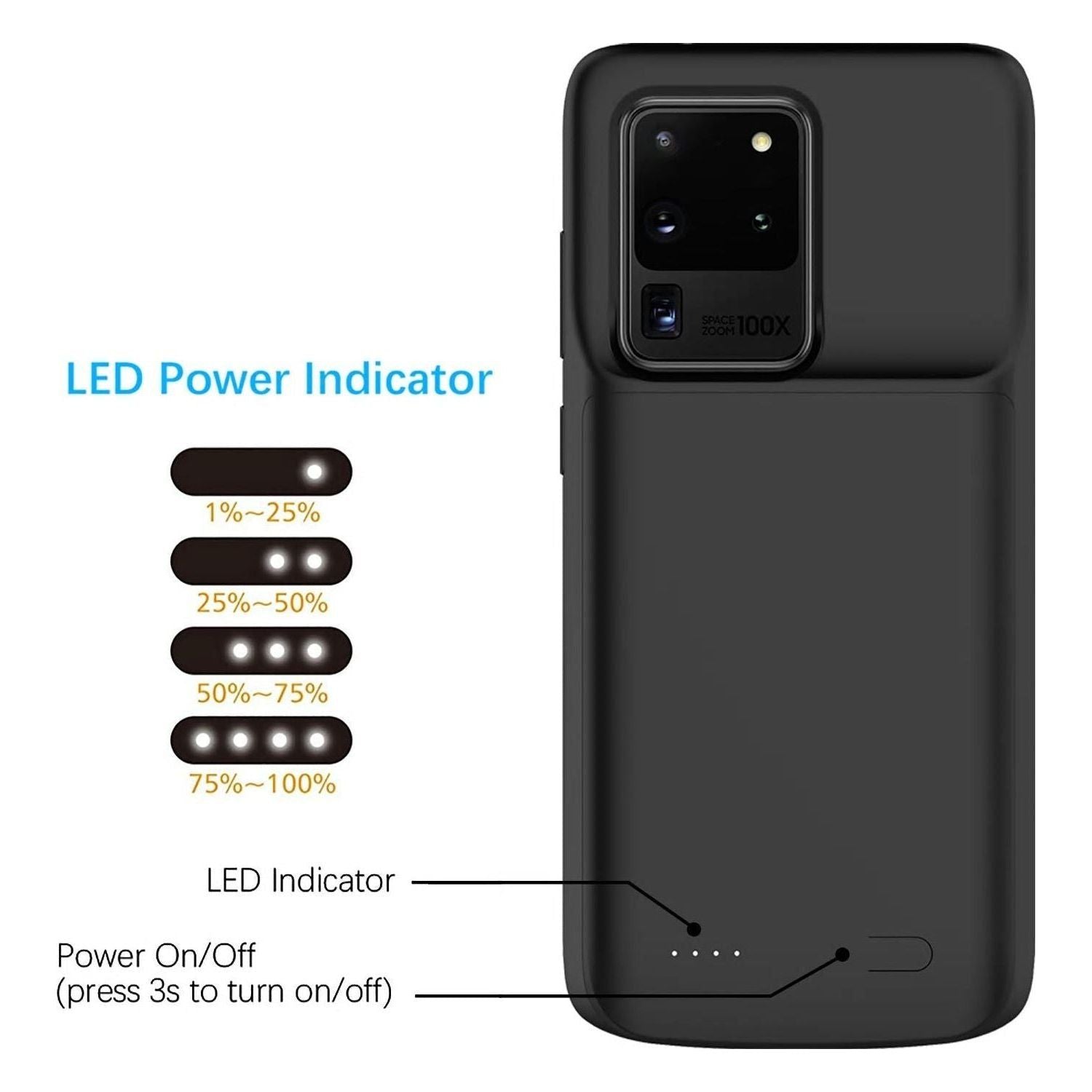 Samsung Galaxy S20 Ultra Battery Case (6000 mAh) - Plus Battery Cases