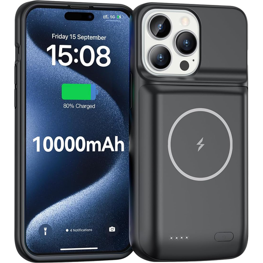 iPhone 15 Pro Max Wireless Charging MagSafe Battery Case (10,000 mAh) - OHM Cases