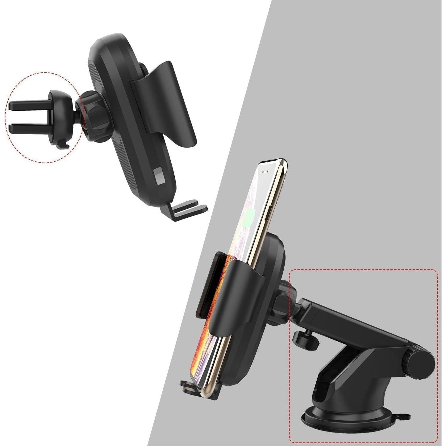 PlusPower Infrared Car Wireless Fast Charging Mount - OHM Cases