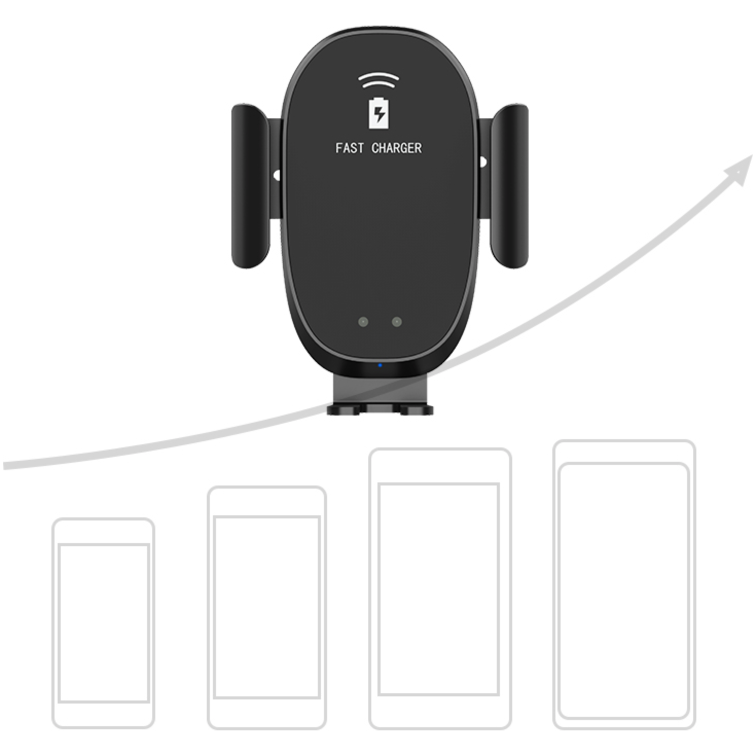 PlusPower Infrared Car Wireless Fast Charging Mount - OHM Cases